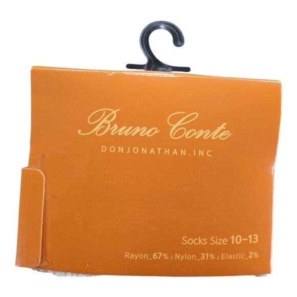 BRUNO  CONTE  MEN'S  IVORY SILKY  DRESS SOCK FASHION  COLORS. BCS2004. - Picture 4 of 4